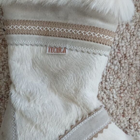Tecnica white goat fur winter boots size 36.5 - Picture 4 of 8